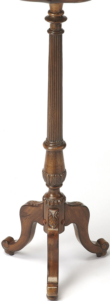 Butler Specialty Company - Chatsworth 36.5 in. H x 13.75 in. W Round Wood Pedestal Plant Stand, Medium Brown - 1931001