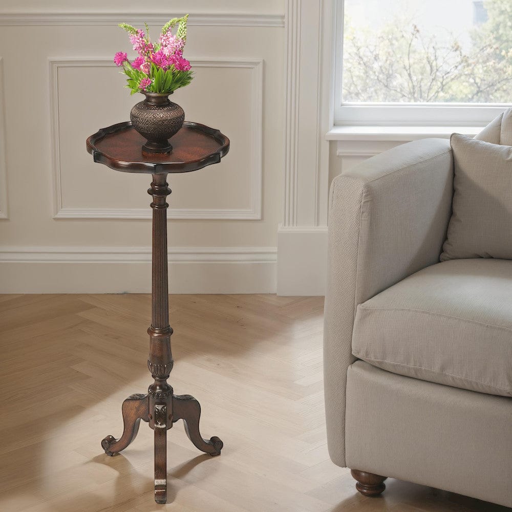 Butler Specialty Company - Chatsworth 36.5 in. H x 13.75 in. W Round Wood Pedestal Plant Stand, Dark Brown - 1931024 view 4