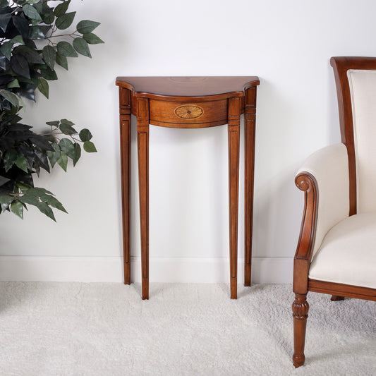 Butler Specialty Company - Chester 20 in. W Demilune Wood Console Table, Medium Brown - 3756101