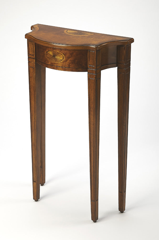 Butler Specialty Company - Chester 20 in. W Demilune Wood Console Table, Medium Brown - 3756101