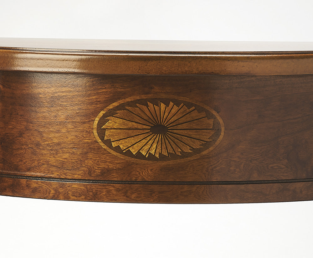 Butler Specialty Company - Chester 20 in. W Demilune Wood Console Table, Medium Brown - 3756101