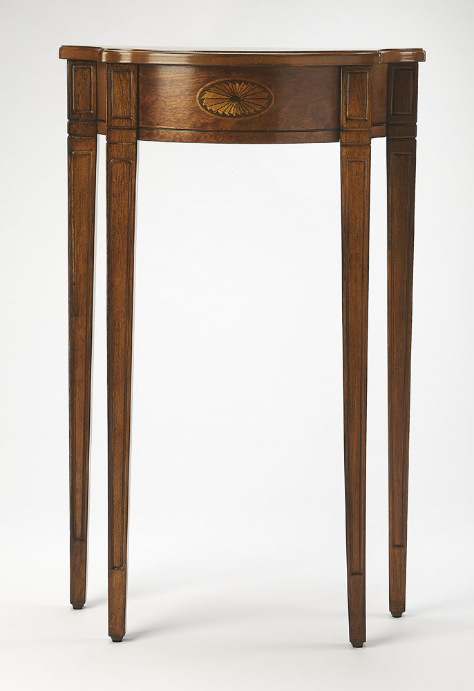 Butler Specialty Company - Chester 20 in. W Demilune Wood Console Table, Medium Brown - 3756101