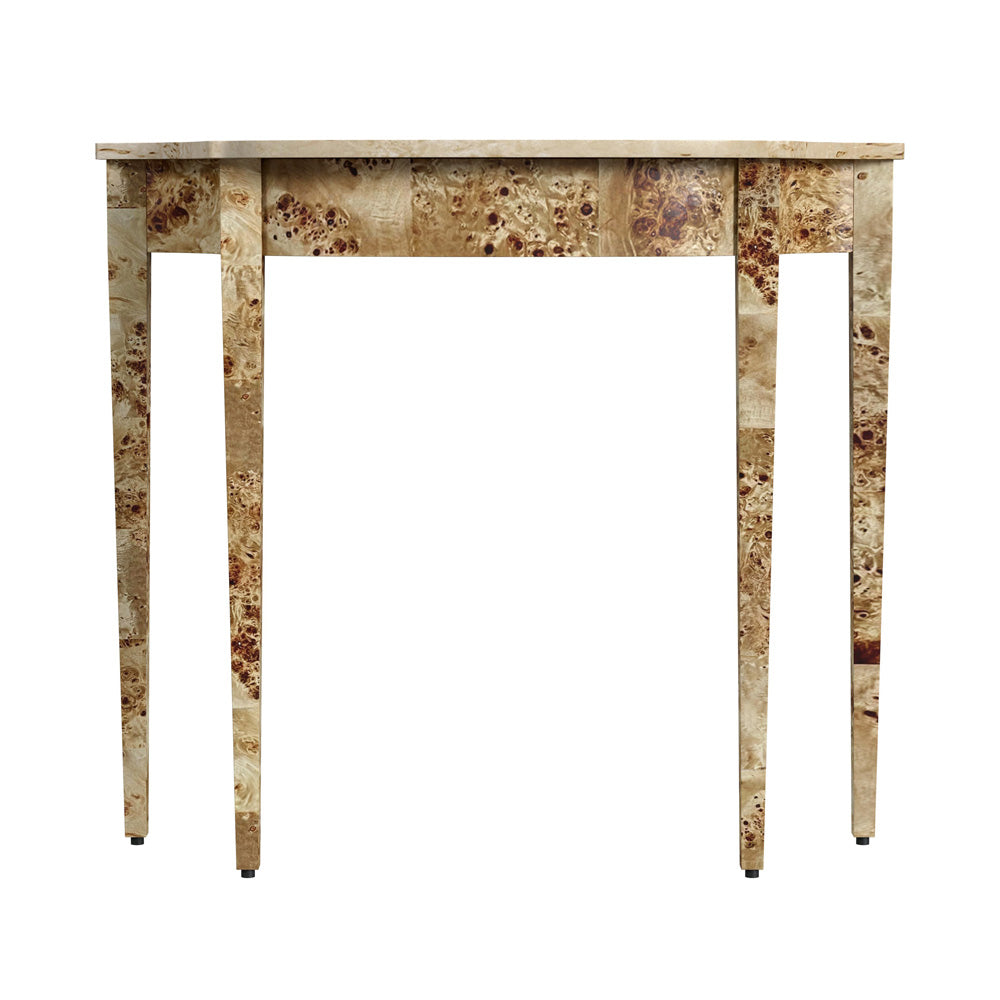 Butler Specialty Company - Chester 36 in. W Demilune Traditional Burl Wood Console Table, Light Brown - 4116443