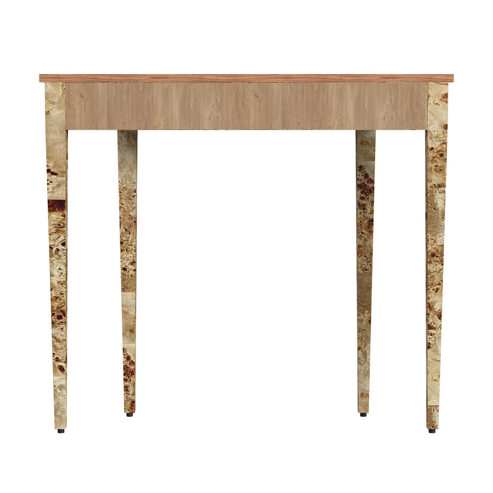 Butler Specialty Company - Chester 36 in. W Demilune Traditional Burl Wood Console Table, Light Brown - 4116443