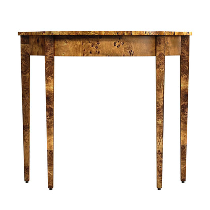 Butler Specialty Company - Chester 36 in. W Demilune Traditional Burl Wood Console Table, Medium Brown - 4116442