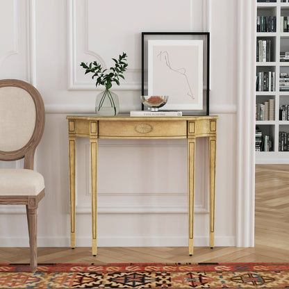 Butler Specialty Company - Chester 36 in. W Demilune Traditional Wood Console Table, Beige - 4116424