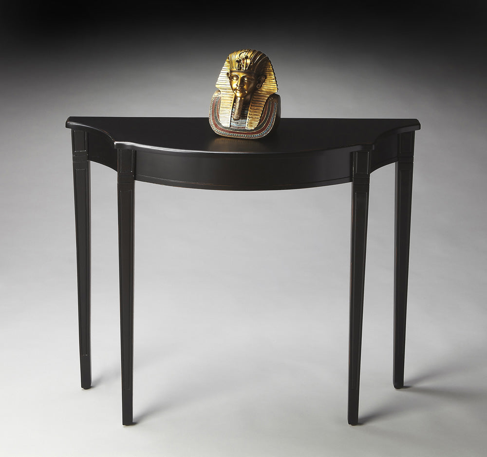Butler Specialty Company - Chester 36 in. W Demilune Traditional Wood Console Table, Black - 4116111