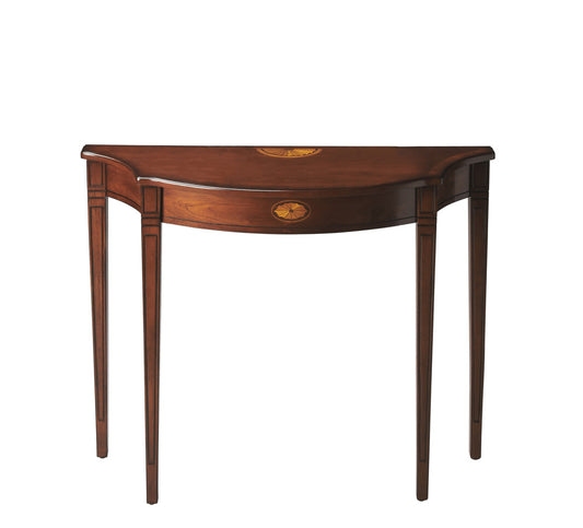 Butler Specialty Company - Chester 36 in. W Demilune Traditional Wood Console Table, Medium Brown - 4116101