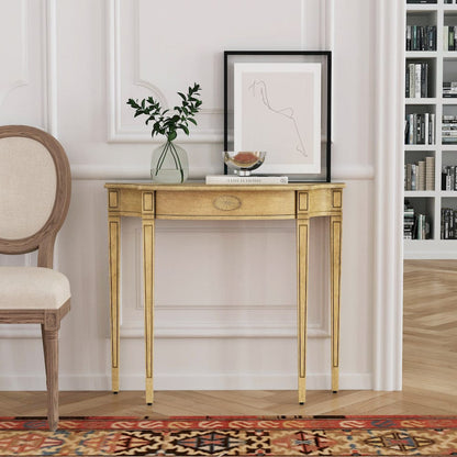 Butler Specialty Company - Chester 36 in. W Demilune Traditional Wood Console Table, Beige - 4116424 view 6