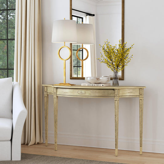 Butler Specialty Company - Chester 54 in. W Demilune Wood Console Table, Beige - 3757424