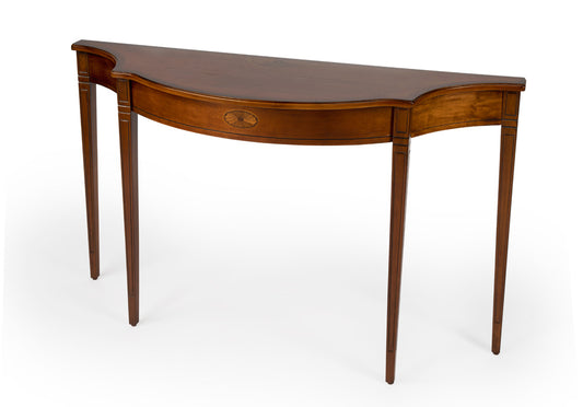 Butler Specialty Company - Chester 54 in. W Demilune Wood Console Table, Medium Brown - 3757101
