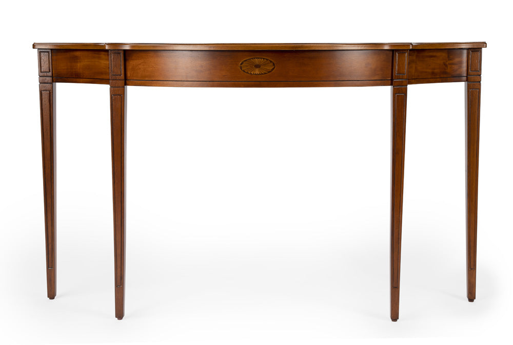 Butler Specialty Company - Chester 54 in. W Demilune Wood Console Table, Medium Brown - 3757101