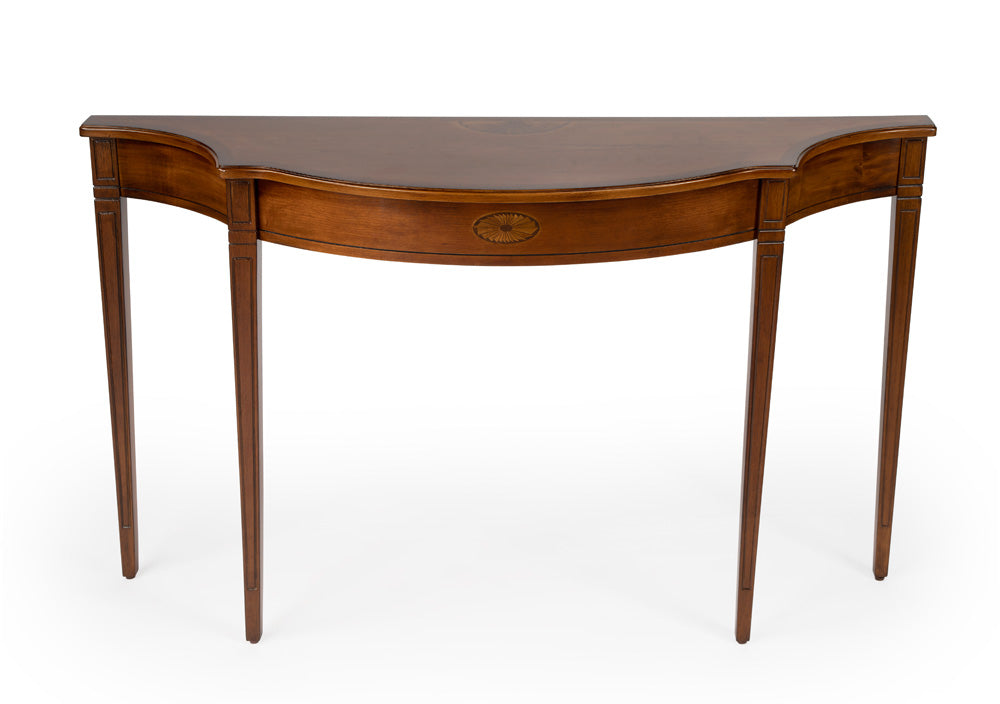 Butler Specialty Company - Chester 54 in. W Demilune Wood Console Table, Medium Brown - 3757101