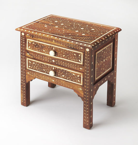 Butler Specialty Company - Chevrier Wood & Bone Inlay Accent Chest, Medium Brown - 3888338