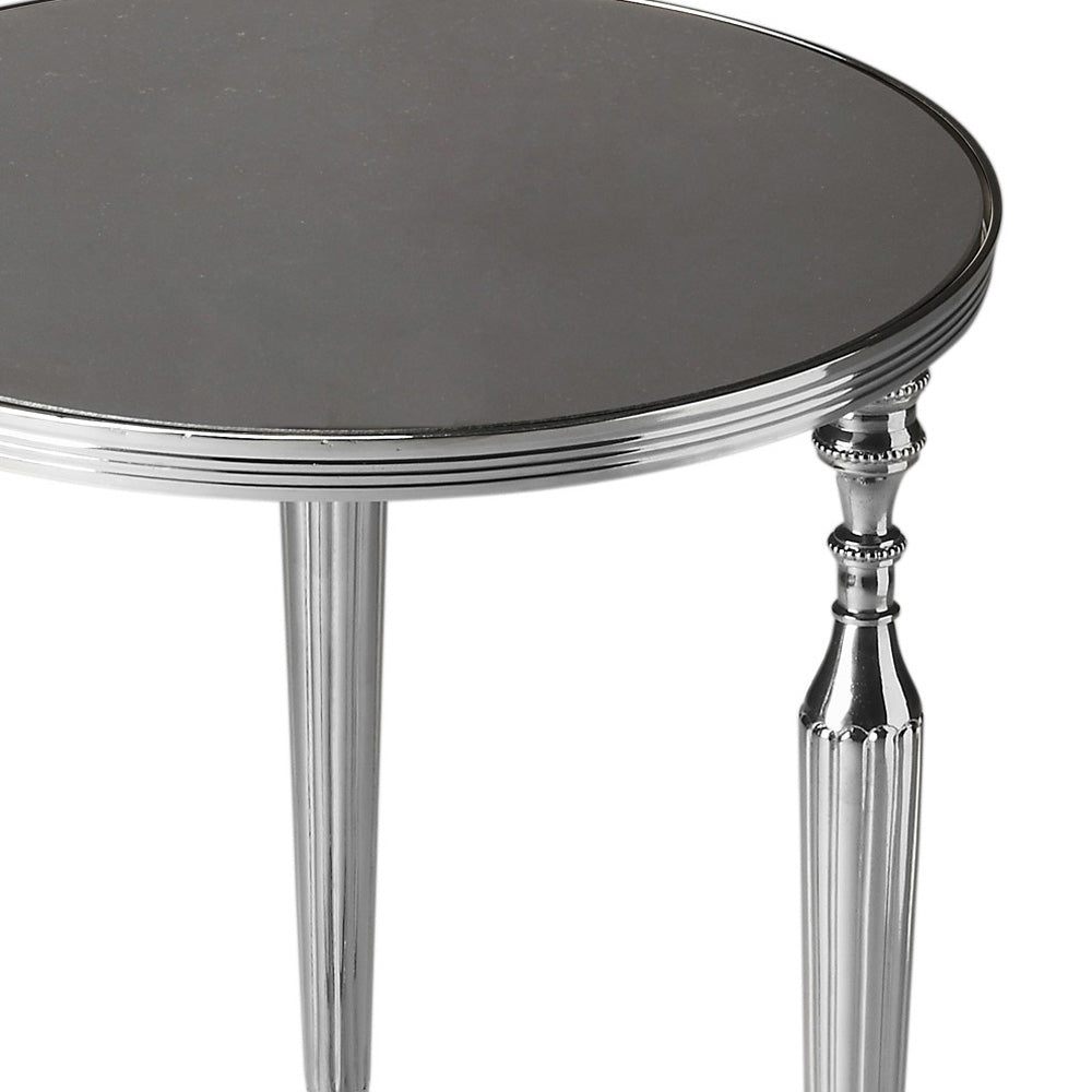 Butler Specialty Company - Ciara 16.25 W Round Metal & Mirrored Glass Side Table, Multi-Color - 2881220