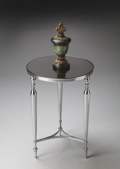 Butler Specialty Company - Ciara 16.25 W Round Metal & Mirrored Glass Side Table, Multi-Color - 2881220