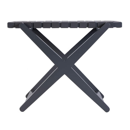 Butler Specialty Company - Cipriani 24 in. W Rectangular Leather & Wood Luggage Rack, Gray - 1186266 View 3