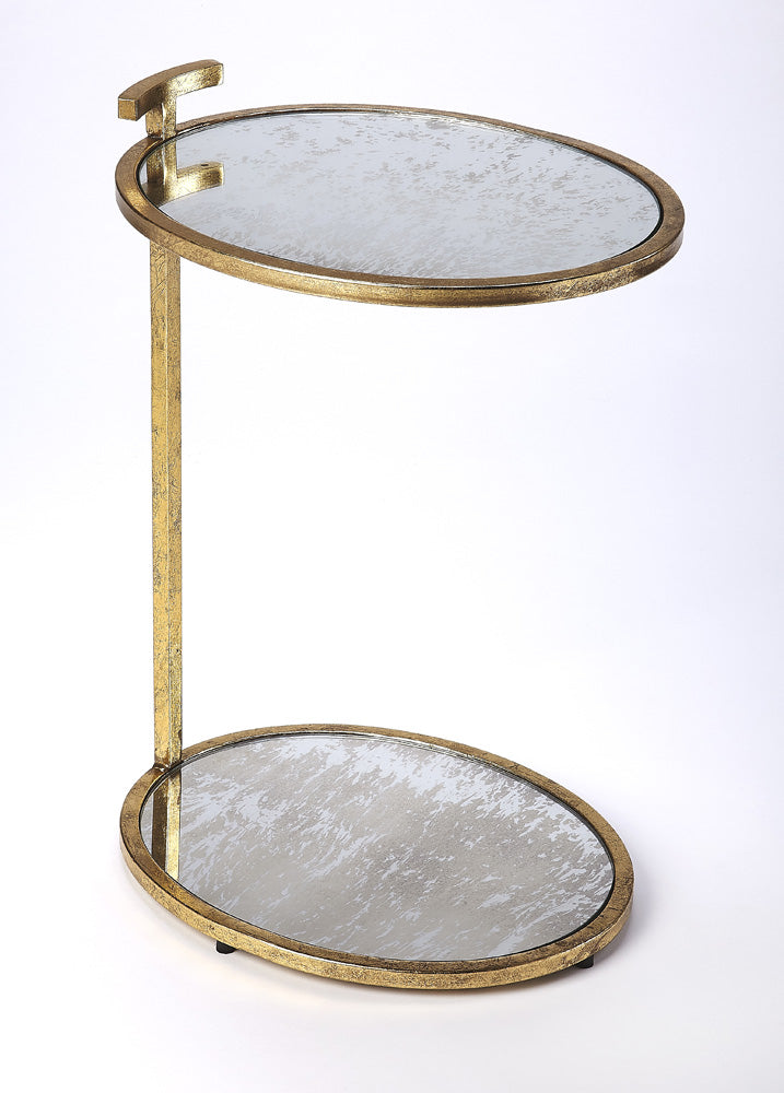 Butler Specialty Company - Ciro Metal & Mirrored Side Table, Gold - 3973384