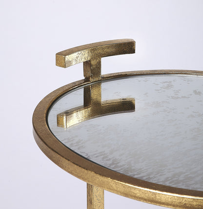 Butler Specialty Company - Ciro Metal & Mirrored Side Table, Gold - 3973384