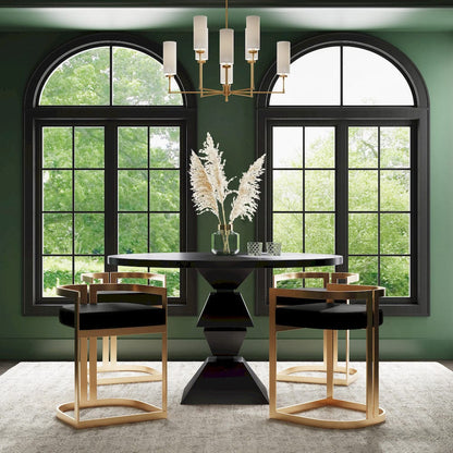Butler Specialty Company - Clarence 22 in. Seat Height Faux Leather & Metal Low Back Dining Height Stool, Black - 5783034 view 6