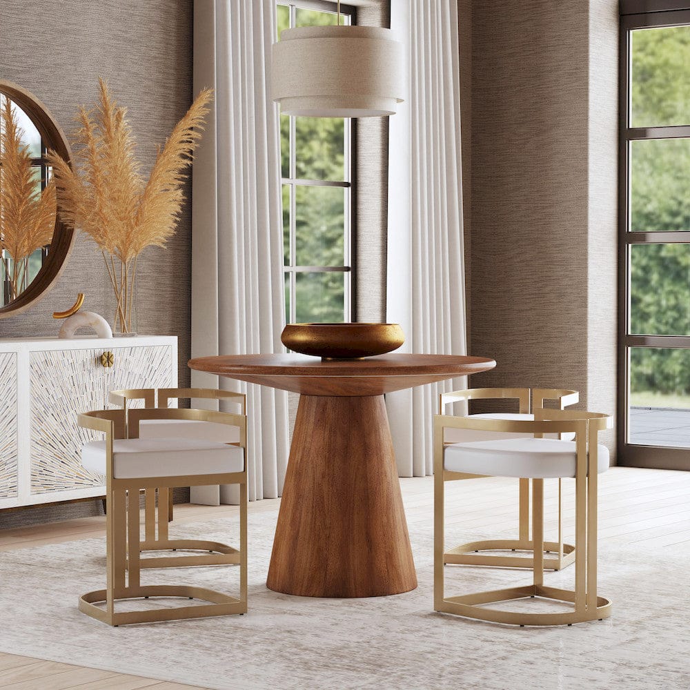 Butler Specialty Company - Clarence 22 in. Seat Height Faux Leather & Metal Low Back Dining Height Stool, White - 5783402 view 7