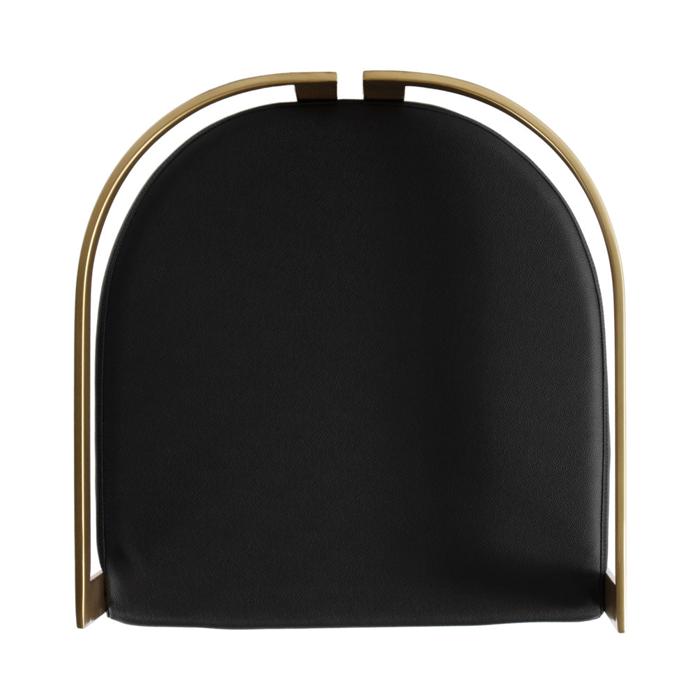 Butler Specialty Company - Clarence 28.5 in. Seat Height Faux Leather & Metal Bar Height Stool, Black - 5782034