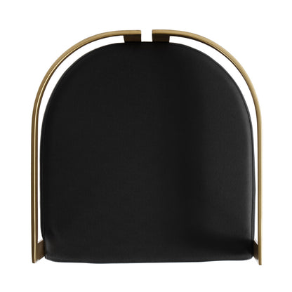 Butler Specialty Company - Clarence 28.5 in. Seat Height Faux Leather & Metal Bar Height Stool, Black - 5782034