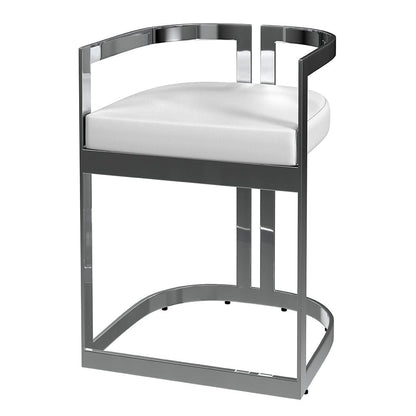 Butler Specialty Company - Clarence Faux Leather 23" Dining Stool, White - 5783220 View 1