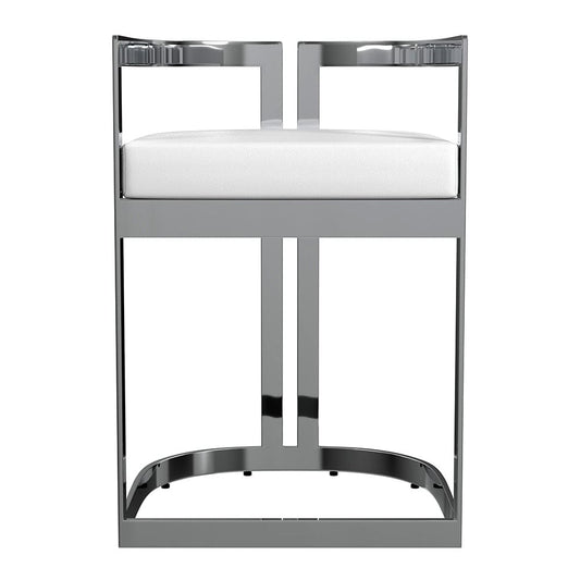 Butler Specialty Company - Clarence Faux Leather 23" Dining Stool, White - 5783220 View 2