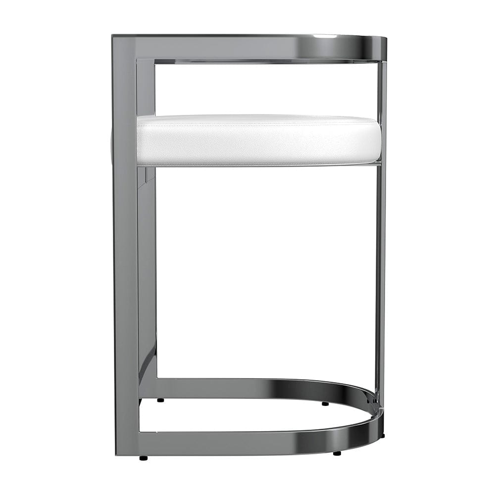 Butler Specialty Company - Clarence Faux Leather 23" Dining Stool, White - 5783220 View 3