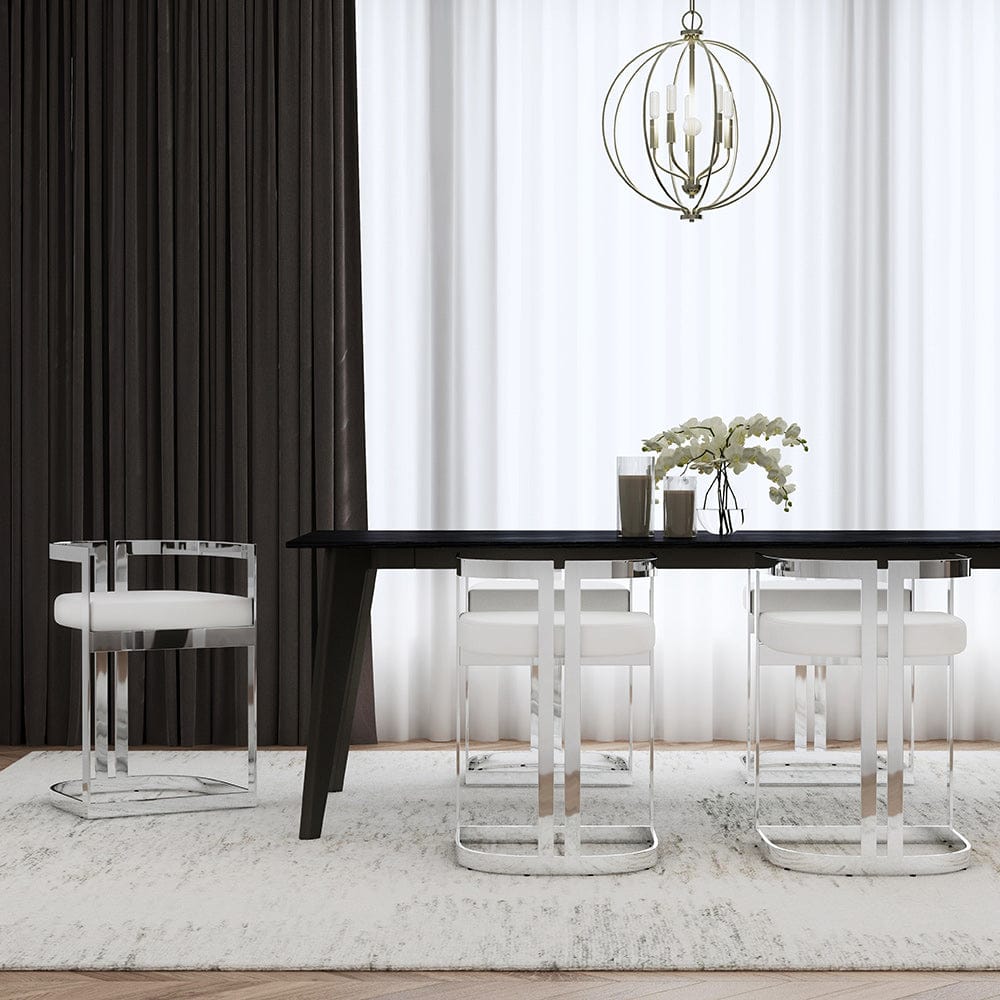 Butler Specialty Company - Clarence Faux Leather 23" Dining Stool, White - 5783220 View 5