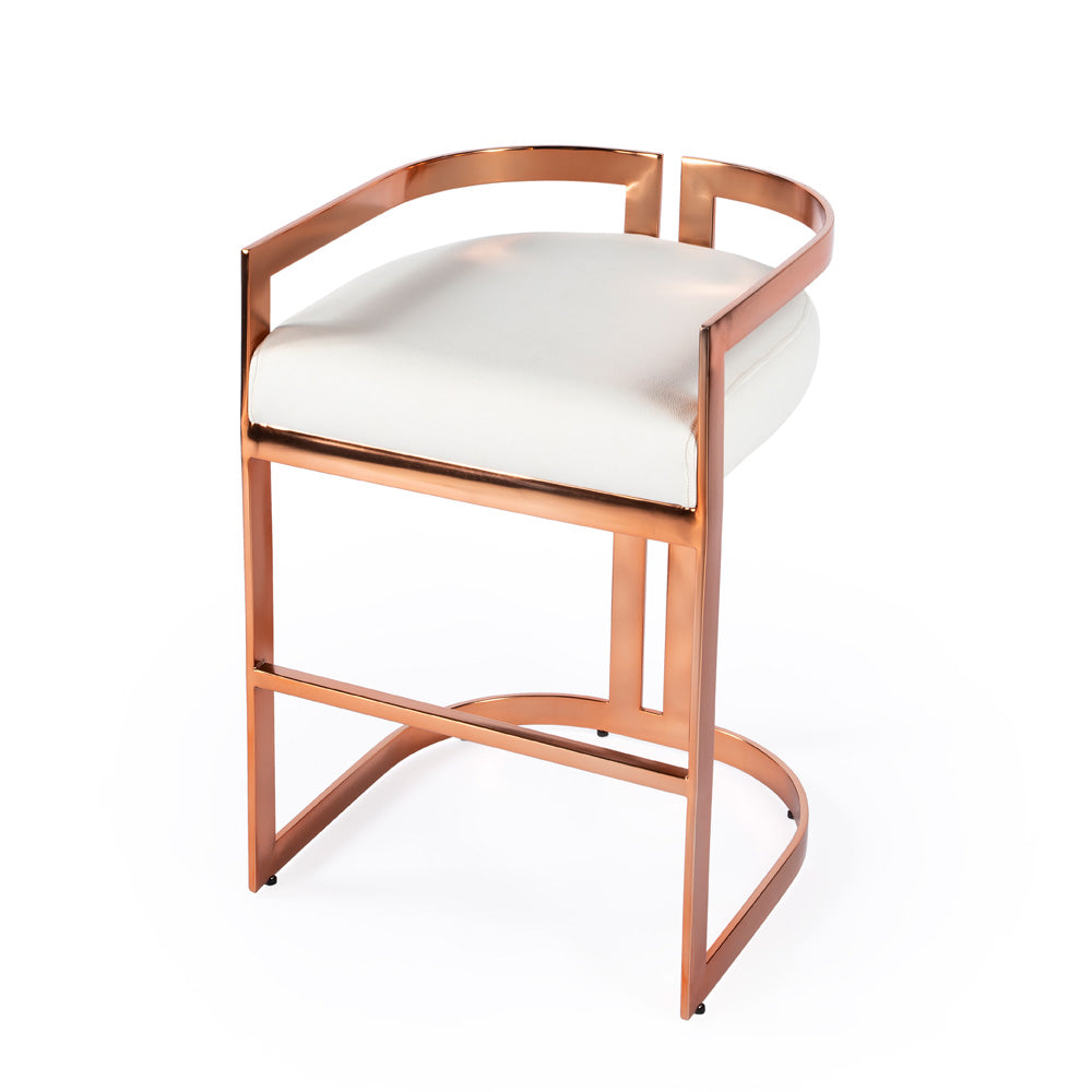 Butler Specialty Company - Clarence Faux Leather 25" Counter Stool, Gold - 5377422
