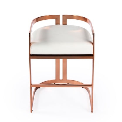 Butler Specialty Company - Clarence Faux Leather 25" Counter Stool, Gold - 5377422