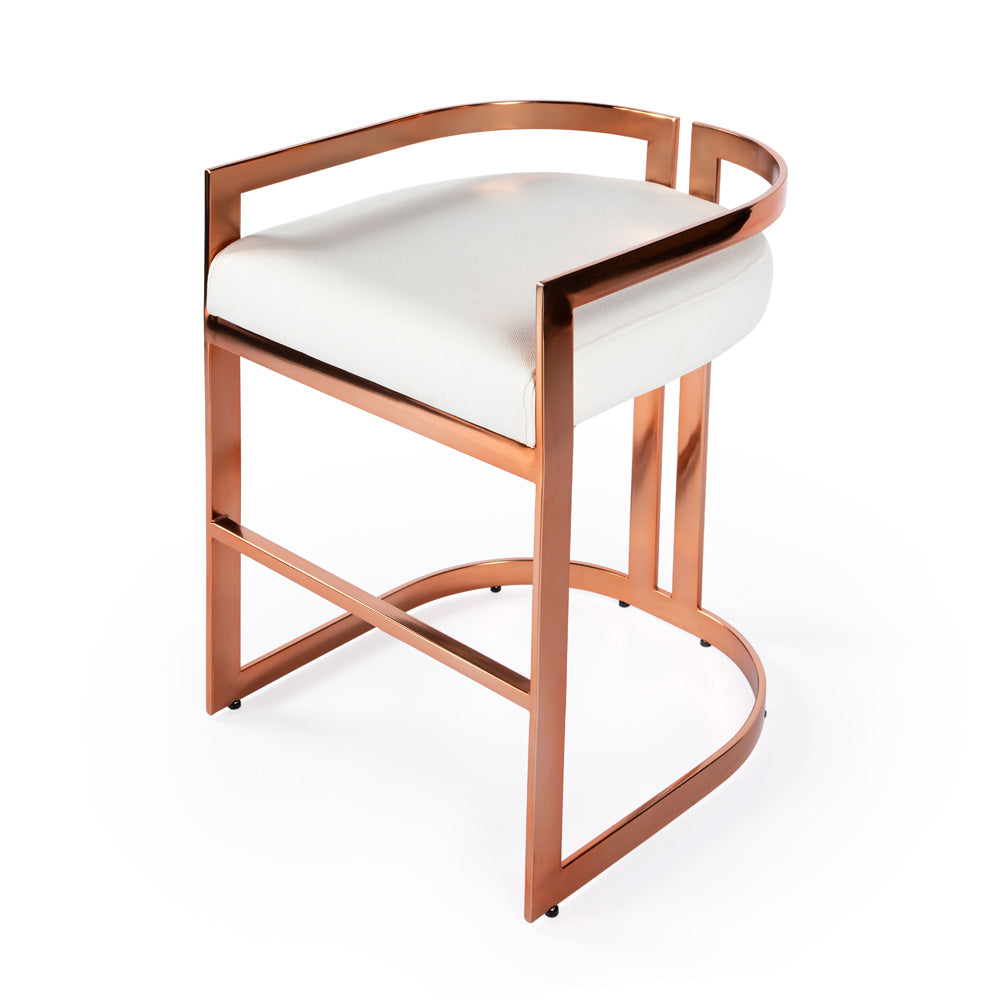 Butler Specialty Company - Clarence Faux Leather 25" Counter Stool, Gold - 5377422