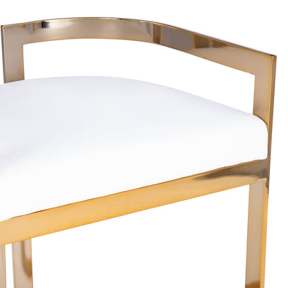 Butler Specialty Company - Clarence Faux Leather 25" Counter Stool, Gold - 5377402