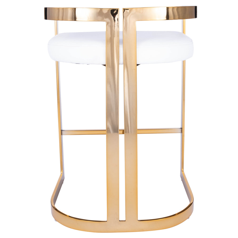 Butler Specialty Company - Clarence Faux Leather 25" Counter Stool, Gold - 5377402