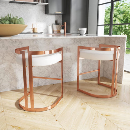 Butler Specialty Company - Clarence Faux Leather 25" Counter Stool, Gold - 5377422 view 6