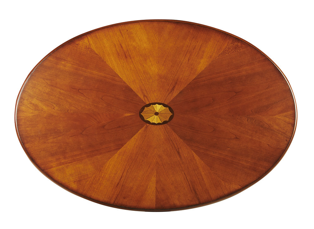 Butler Specialty Company - Clayton 38 in. W Oval Wood Coffee Table, Medium Brown - 1234101