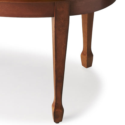 Butler Specialty Company - Clayton 38 in. W Oval Wood Coffee Table, Medium Brown - 1234101