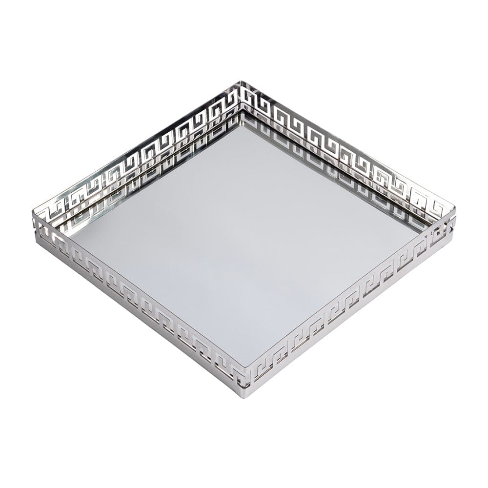 Butler Specialty Company - Cleo Square Serving Tray, Silver - 5798016 View 3