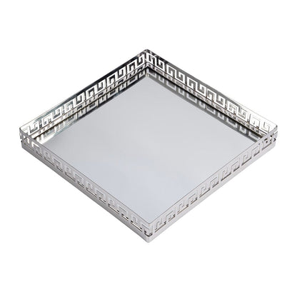 Butler Specialty Company - Cleo Square Serving Tray, Silver - 5798016 View 3