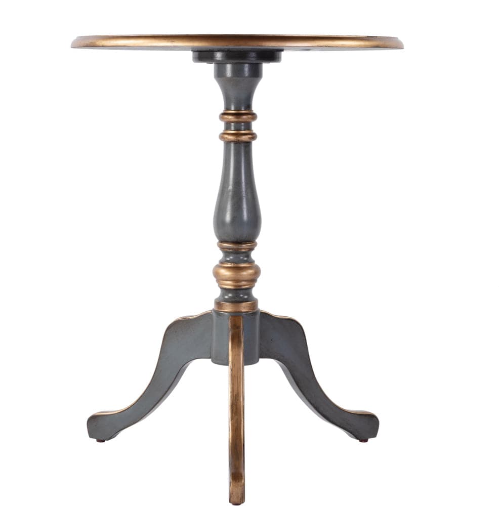 Butler Specialty Company Colbert 22 in. W Round Wood Pedestal Game/Accent Table  - Blue - 3405483 view 2