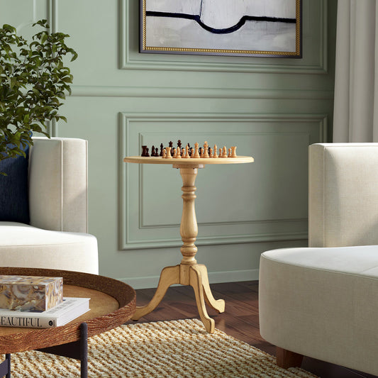 Butler Specialty Company - Heritage - Colbert 22 in. W Round Wood Pedestal Game Table, Beige - 3405424