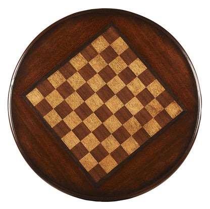 Butler Specialty Company - Heritage - Colbert 22 in. W Round Wood Pedestal Game Table, Dark Brown - 3405024