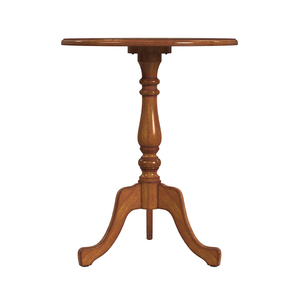 Butler Specialty Company - Heritage - Colbert 22 in. W Round Wood Pedestal Game Table, Medium Brown - 3405101