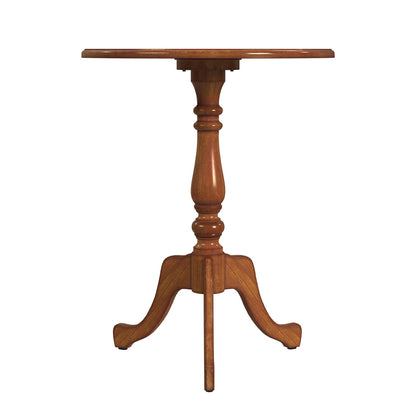Butler Specialty Company - Heritage - Colbert 22 in. W Round Wood Pedestal Game Table, Medium Brown - 3405101