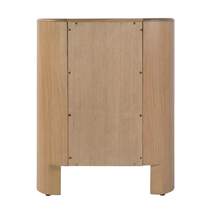 Butler Specialty Company - Colin 21 in. W Wood 2 Drawer Round Back Nightstand w Open Shelf, Light Brown - 5983492 View 4