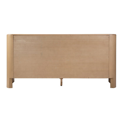 Butler Specialty Company - Colin 66 in. W Rectangular Wood 6 Drawer Round Back Dresser, Light Brown - 5984492 View 4