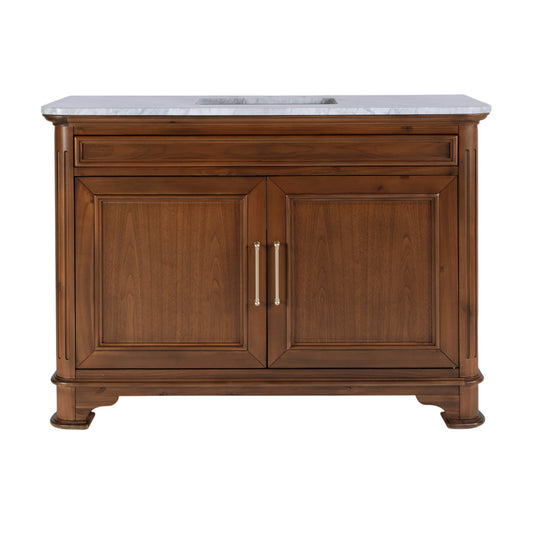 Butler Specialty Company - Colorado 48 in. W Wood & Marble Single Sink Bathroom Vanity, Walnut - 5995489 view 2