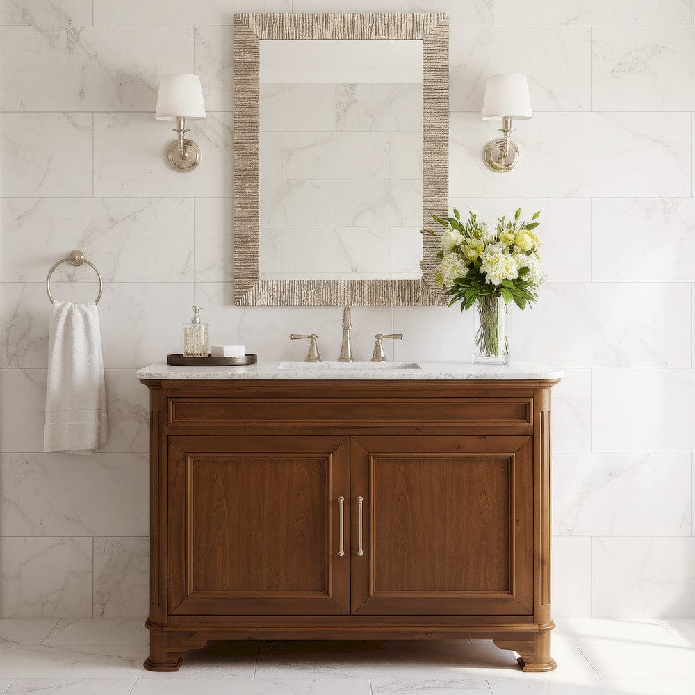 Butler Specialty Company - Colorado 48 in. W Wood & Marble Single Sink Bathroom Vanity, Walnut - 5995489 view 3